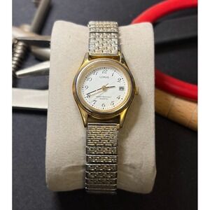 Lorus Watch Women OS Gold Silver‎ Two Tone Expansion Band Date V827-0400 Analog
